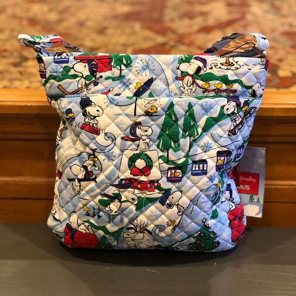 NWT Vera Bradley Peanuts Triple Zip Hipster Crossbody Bag - Picture 5 of 8